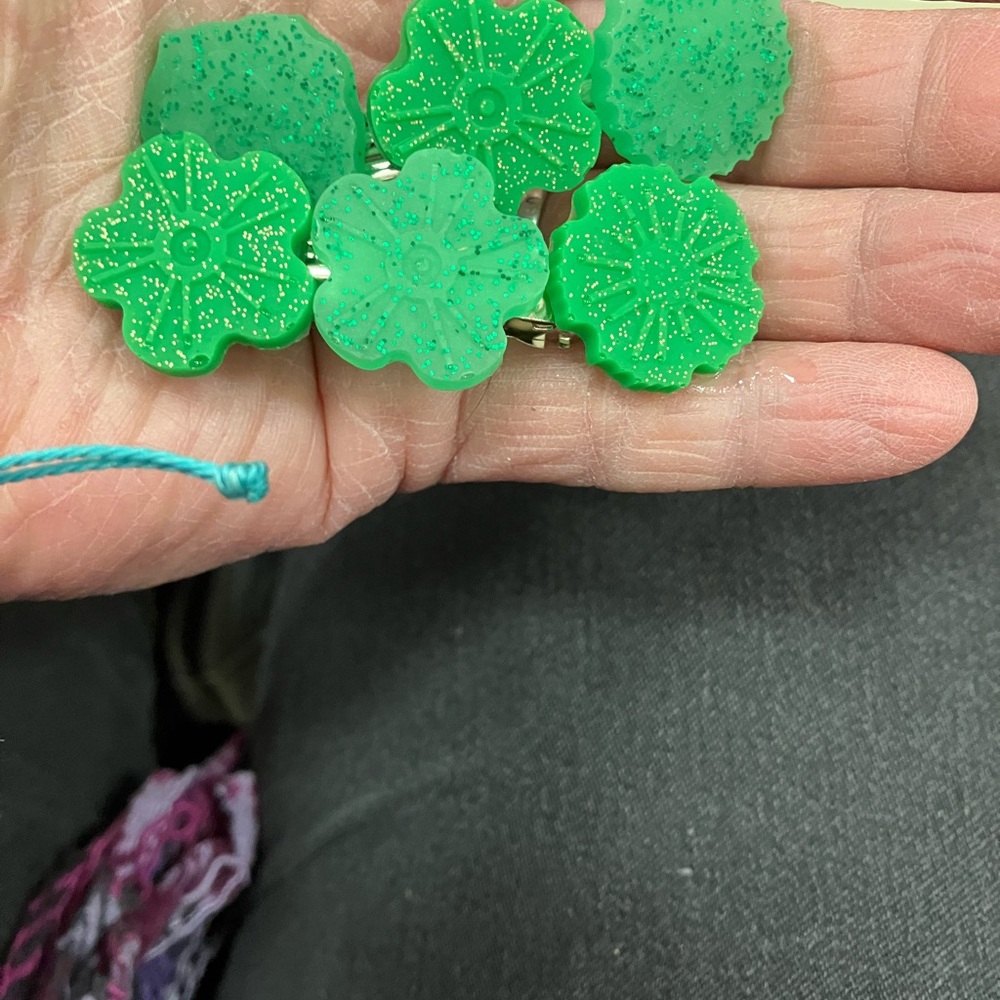Handmade resin barrettes